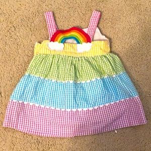 Rainbow dress.